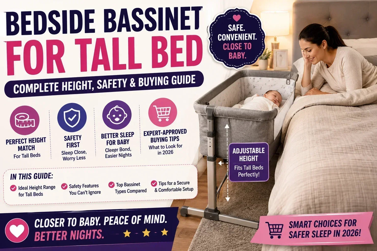 bedside bassinet for tall bed