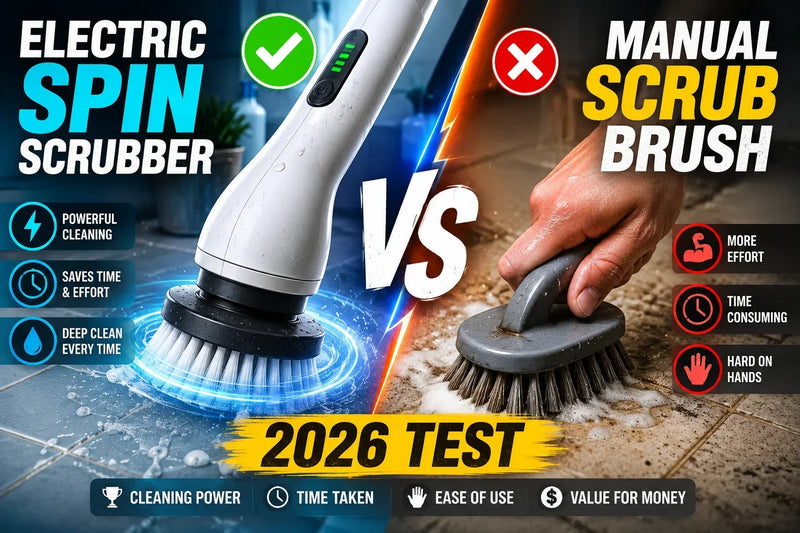 electric spin scrubber vs manual scrub brush