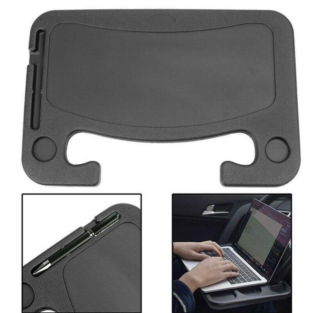 Portable Car Steering Wheel Desk Table Steering Wheel Tray Eating Laptop Stand Table Holder Fits Most Vehicles Steering Wheels for Travels (Black)