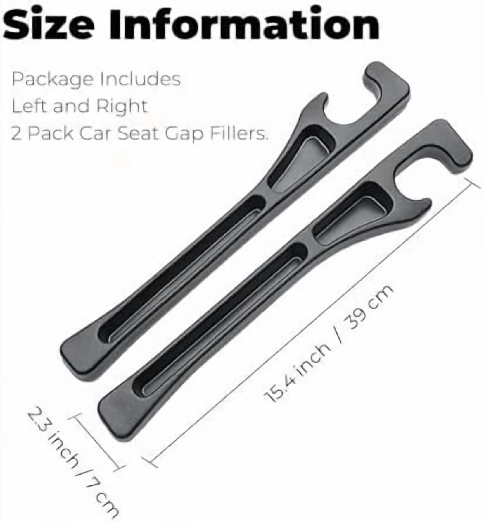 Car Seat Gap Filler, 2-Pack No-Drop Seat Side Gap Seam Filler Organizer with Phone Holder, Universal Fit Fill the Gap between Seat & Console, Perfect for Car, SUV, Truck