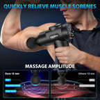 Ultimate Deep Tissue Massage Gun for Athletes - Pain Relief Percussion Massager with 10 Attachments & Whisper-Quiet Motor - Perfect Relaxation Gift for Men & Women, Sleek Black Design