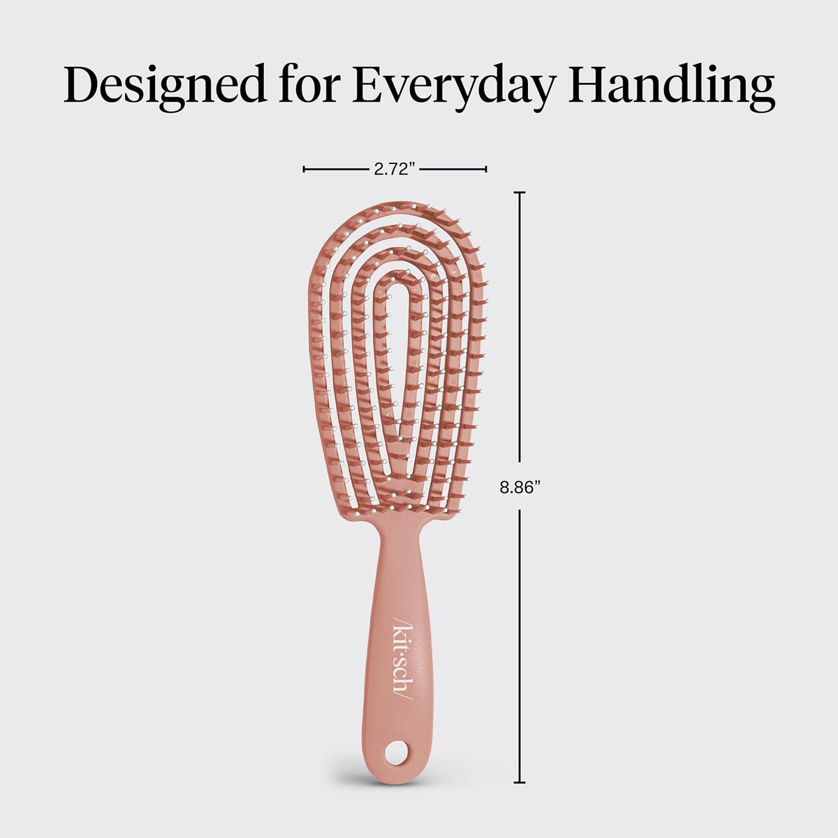 Flexi Flow Detangler Brush - Effortless Styling for All Hair Types in Terracotta