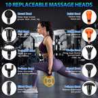Ultimate Deep Tissue Massage Gun for Athletes - Pain Relief Percussion Massager with 10 Attachments & Whisper-Quiet Motor - Perfect Relaxation Gift for Men & Women, Sleek Black Design