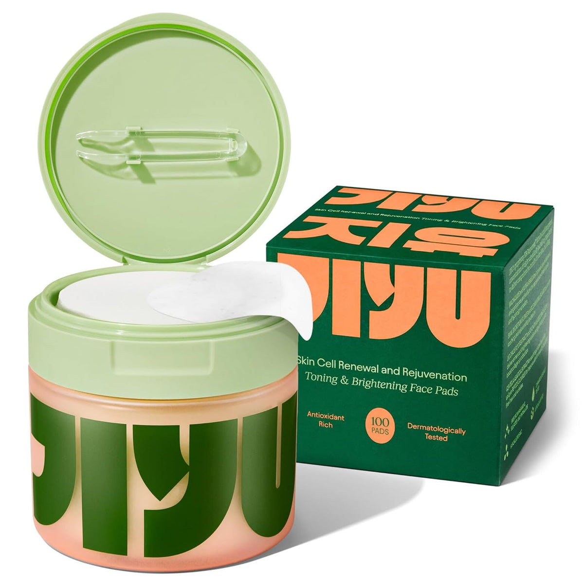 Revitalize Your Skin with JIYU Toner Pads - Korean Skincare Solution for Dark Spots, Wrinkles & Dull Skin - Hydrating Facial Treatment with Snail Mucin, Niacinamide, Peptides & Centella - 100 Count
