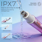 Ultimate 2-in-1 LED Display Nose and Eyebrow Hair Trimmer for Effortless Grooming - Rechargeable, Painless, and Travel-Friendly
