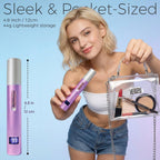 Ultimate 2-in-1 LED Display Nose and Eyebrow Hair Trimmer for Effortless Grooming - Rechargeable, Painless, and Travel-Friendly