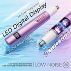 Ultimate 2-in-1 LED Display Nose and Eyebrow Hair Trimmer for Effortless Grooming - Rechargeable, Painless, and Travel-Friendly