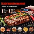 Digital Meat Thermometer for Grilling & Cooking – Waterproof Ultra-Fast Instant Read Food Thermometer with Backlight & Calibration for Kitchen, Deep Fry & BBQ