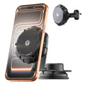 Magtough 3-In-1 Magnetic Car Phone Mount for Dash, Screen & Vent, Magsafe Compatible with Adapter Ring, 360° Adjustable Viewing, Strong Magnetic Hold