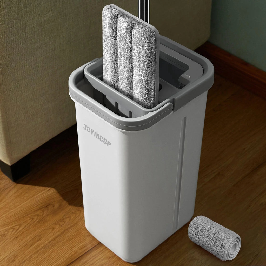 Microfiber Wet Flat Mop and Bucket System, Mops for Floor Cleaning