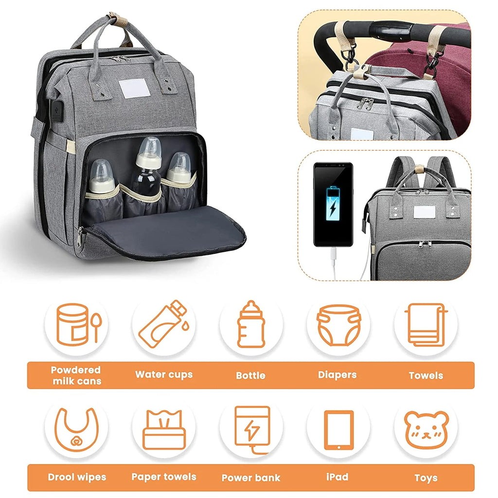 diaper-backpack-bag-with-portable-baby-bed-and-changing-station-travel