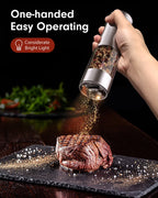 electric-salt-and-pepper-grinder-set-rechargeable-stainless-steel-automatic-spice-mill
