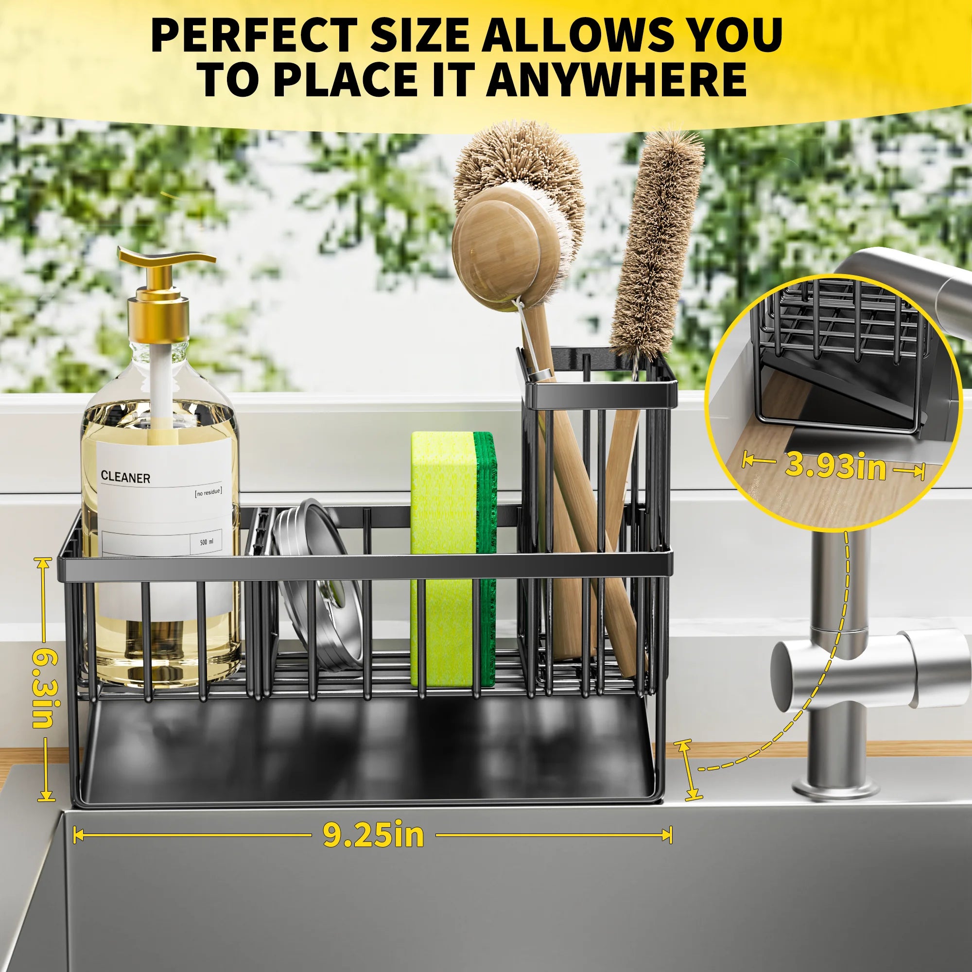 kitchen-sink-caddy-organizer-rust-resistant-sponge-holder-with-brush-holder