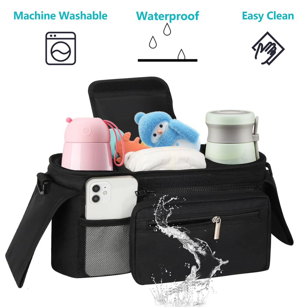 universal-stroller-organizer-insulated-cup-holder-caddy-with-phone